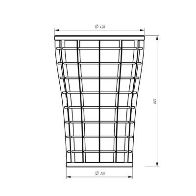 Сетка-каменка натрубная нержавейка ProMetall Атмосфера V