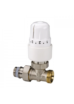 Вентиль прямой Simplex RTL F 11882 с термостатической головкой 1/2" х 3/4"