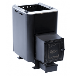 Печь для бани чугунная "СИБИРЬ -18" конвекционная с универсальной топочной дверцей