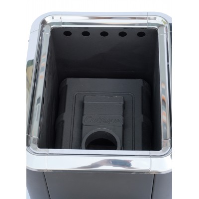 Печь для бани чугунная "СИБИРЬ -18" конвекционная с универсальной топочной дверцей