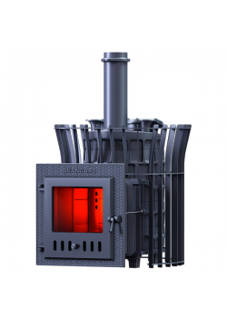 Печь для бани Технолит АВАНГАРД ЗК 25 (М) Ураган в сетке Тюльпан