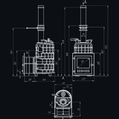 Печь для бани Технолит АВАНГАРД ЗК 25 (М)