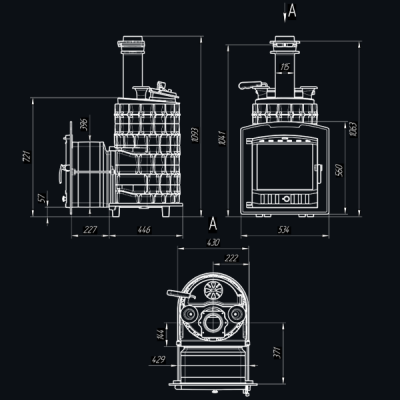 Печь для бани Технолит АВАНГАРД ЗК 25 (П2)