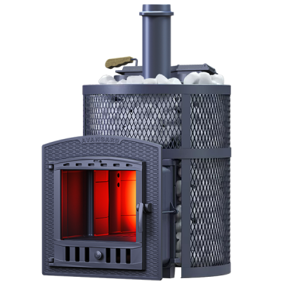 Печь для бани Технолит АВАНГАРД ЗК 35 (П2) Ураган в круглой сетке