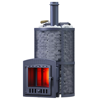 Печь для бани Технолит АВАНГАРД ЗК 40 (П2) Ураган в круглой сетке