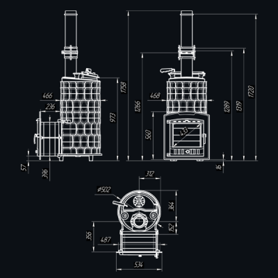 Печь для бани Технолит АВАНГАРД ЗК 40 (П2)