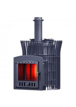 Печь для бани Технолит АВАНГАРД ЗК 35 (П2) Ураган в сетке Тюльпан