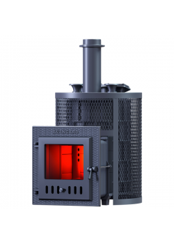 Печь для бани Технолит АВАНГАРД ЗК 25 (М) Ураган в круглой сетке