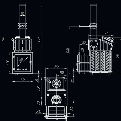 Печь для бани Технолит GFS ЗК 18 (М)