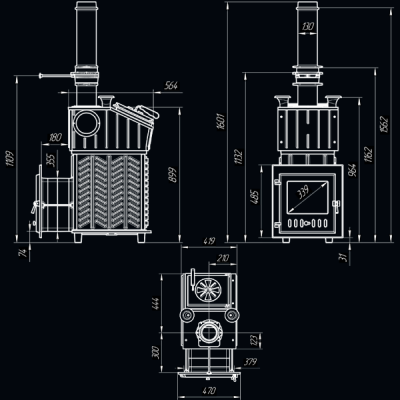 Печь для бани Технолит GFS ЗК 25 (М)