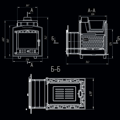 Печь для бани Технолит GFS ЗК 30 (П2)
