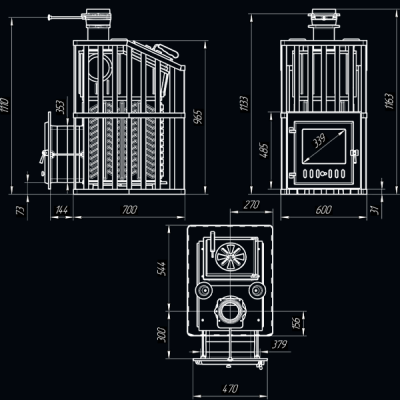 Печь для бани Технолит GFS ЗК 25 (М) в сетке
