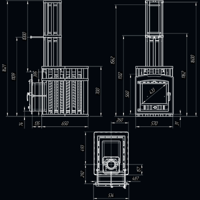 Печь для бани Технолит GFS ЗК 25 (П2) в сетке