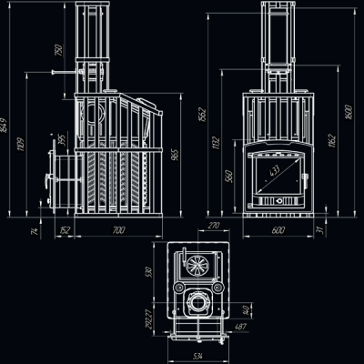 Печь для бани Технолит GFS ЗК 25 (П2) Ураган