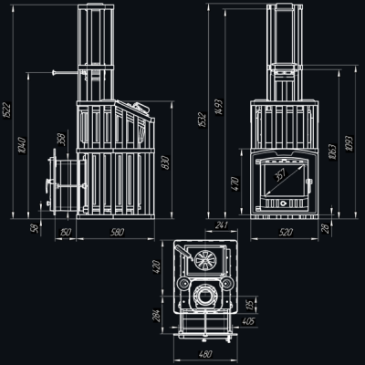 Печь для бани Технолит Гроза 18 (П2) Ураган