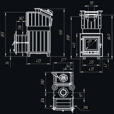 Печь для бани Технолит Гроза 24 (М)