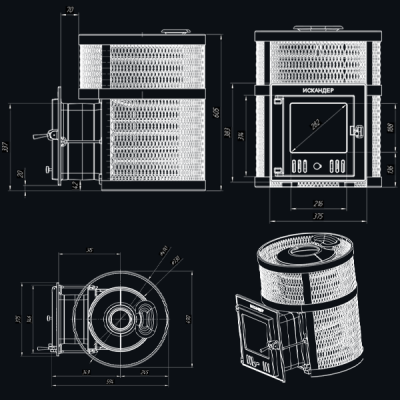 Печь для бани Технолит Искандер ЗК 14 (М) Ураган