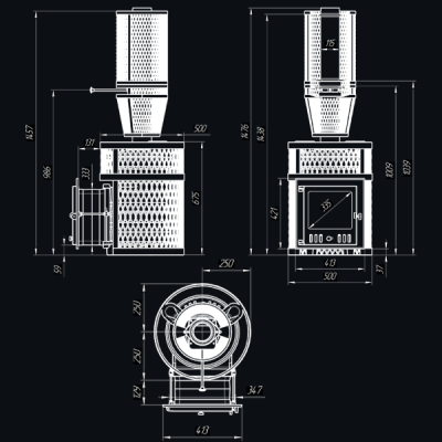 Печь для бани Технолит Искандер ЗК 18 (П2) Ураган