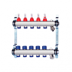 Гребенка TECline MC0305 (5 контуров) с расходомерами