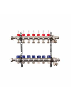 Гребенка TECline MD0910 (10 контуров) с расходомерами и накидной гайкой
