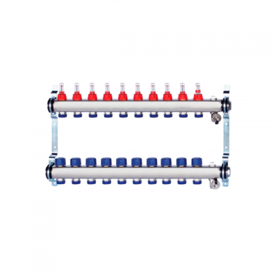 Гребенка TECline MC0313 (13 контуров) с расходомерами для водяного теплого пола
