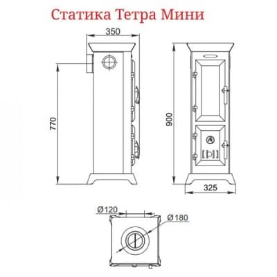 Печь TMF-Термофор Статика Тетра Мини для дома и дачи