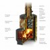 Печь для бани стальная Термофор (TMF) Альфа Панголина Лайт Inox ЧДБСЭ ЗК терракота