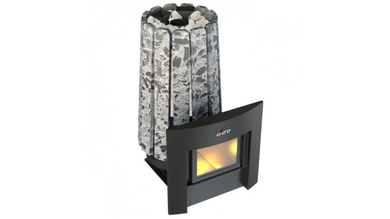 Печь для бани стальная Grill'D Cometa 180 Vega Window Stone