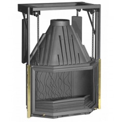 Чугунная каминная топка Invicta 850 PRISMATIQUE RELEVABLE