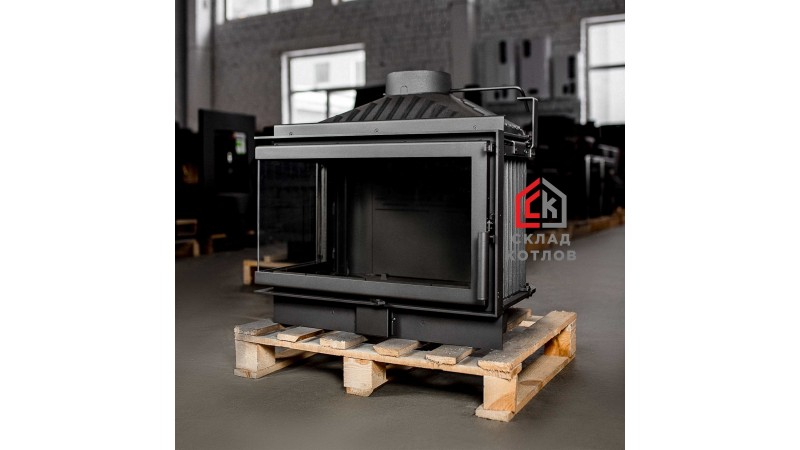 Чугунная каминная топка KFD ECO MAX 7 L standard D стекло слева (с шибером)