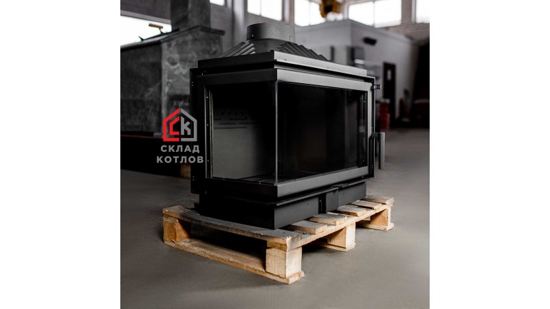 Чугунная каминная топка KFD ECO MAX 7 L standard D стекло слева (с шибером)