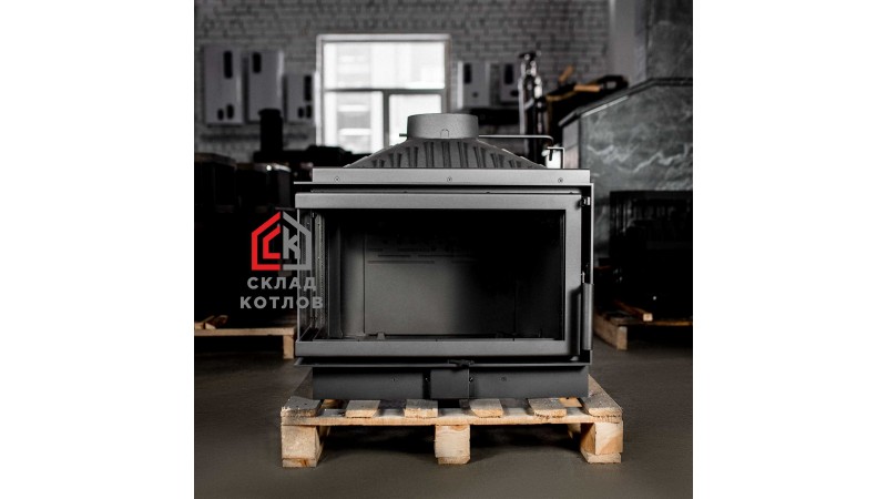 Чугунная каминная топка KFD ECO MAX 7 L standard D стекло слева (с шибером)