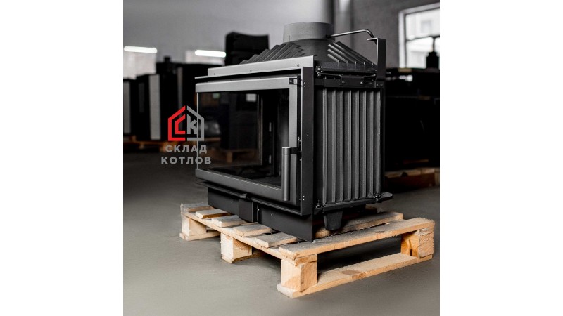 Чугунная каминная топка KFD ECO MAX 7 L standard D стекло слева (с шибером)