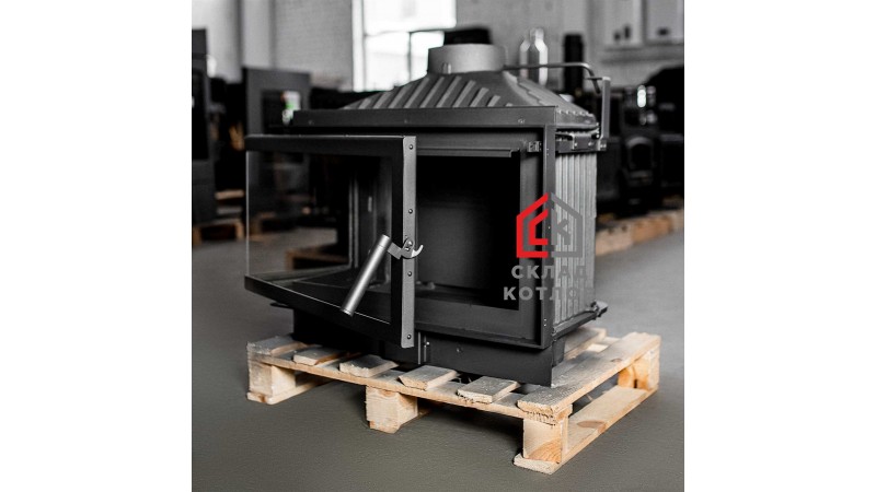 Чугунная каминная топка KFD ECO MAX 7 L standard D стекло слева (с шибером)