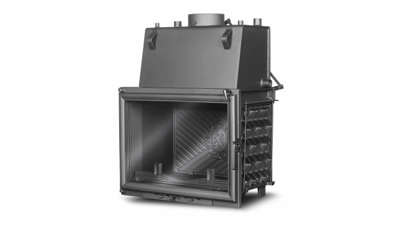 Чугунная каминная топка KawMet W11 СО 18 кВт с водяным контуром