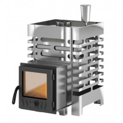Печь для бани ASTON 12 INOX со стеклянной дверцей