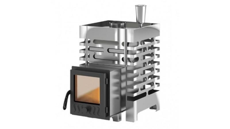 Печь для бани ASTON 12 INOX со стеклянной дверцей