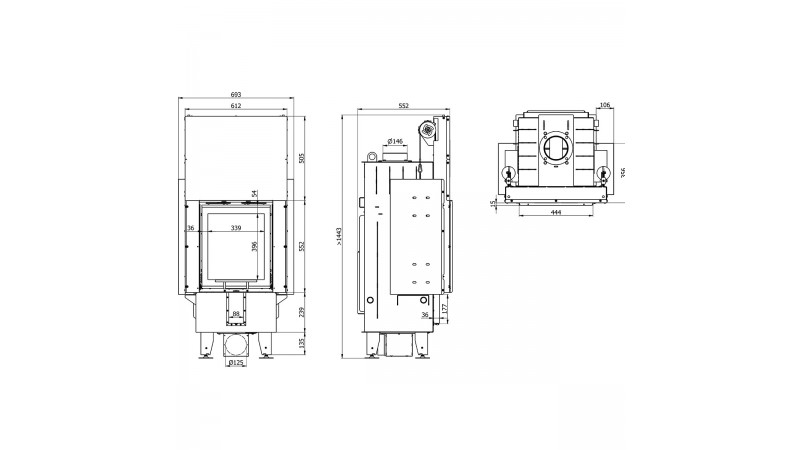 Каминная топка Defro Home INTRA XSM G