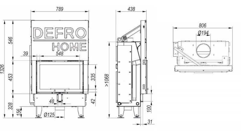 Каминная топка Defro Home IMPULS SM G