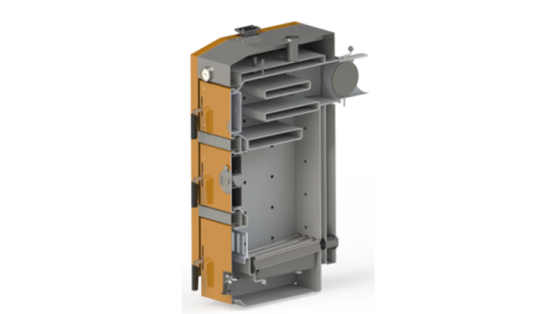 Пеллетный котел GTM Pellet Master 30 кВт с горелкой UNI (автоматическая система самоочистки топки ) бункер 200 кг