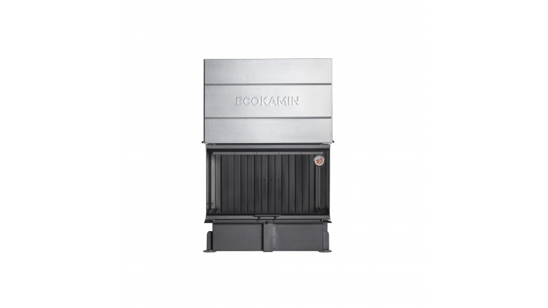 Каминная топка Экокамин ДЕЛЬТА 1000 ДЕЛЬТА 1000 BV три стекла принтинг черный шамот вертикальная ламель