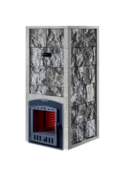 Печь для бани Технолит Комплект Гром 30 (П2) Русский пар 1600/50 Талькохлорит дикий камень