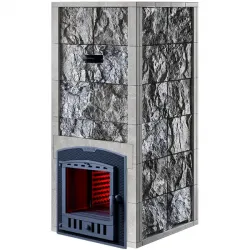 Печь для бани Технолит Комплект Гром 40 (П2) Русский пар 1600/50 Талькохлорит дикий камень