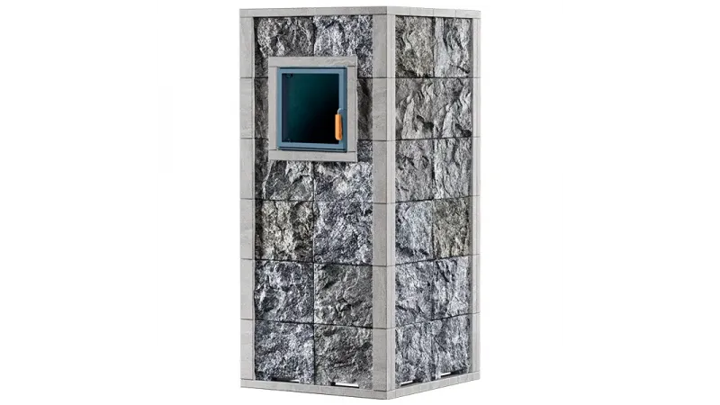 Печь для бани Технолит Комплект Гром 40 (П2) Русский пар 1600/50 Талькохлорит дикий камень