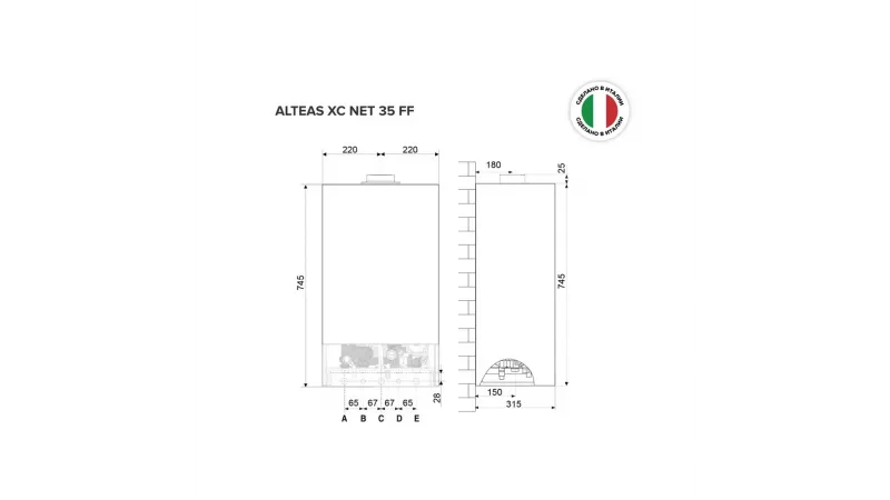 Газовый котел Ariston ALTEAS XC NET 35 FF